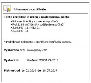 SSL certifikát