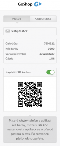 gopay offline převod qr kód