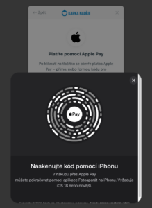 Apple Pay mimo prohlížeč Safari na platební bráně GoPay